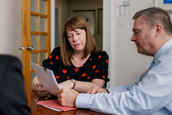 Joe Rowan takes instructions on a new Will and Power of Attorney