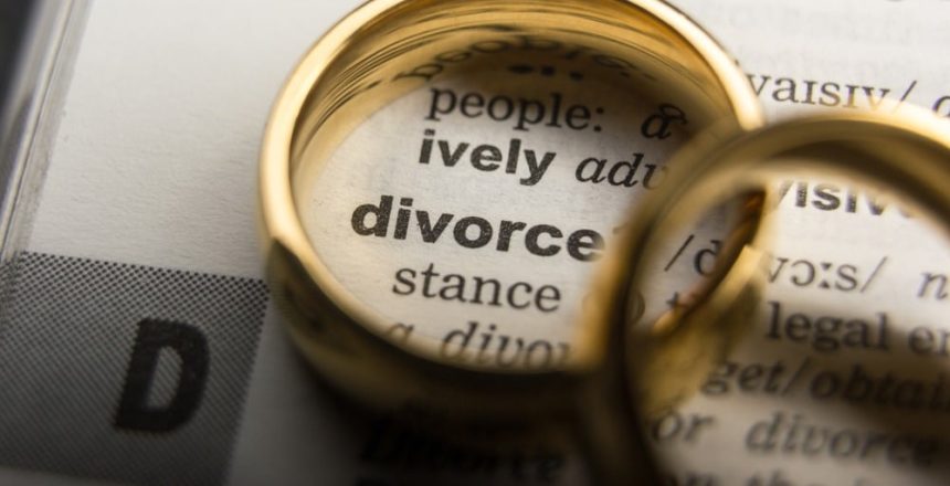Divorce,And,Separation,Concept.,Two,Golden,Wedding,Rings.,Dictionary,Definition
